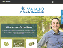 Tablet Screenshot of mahalkochiropractic.com